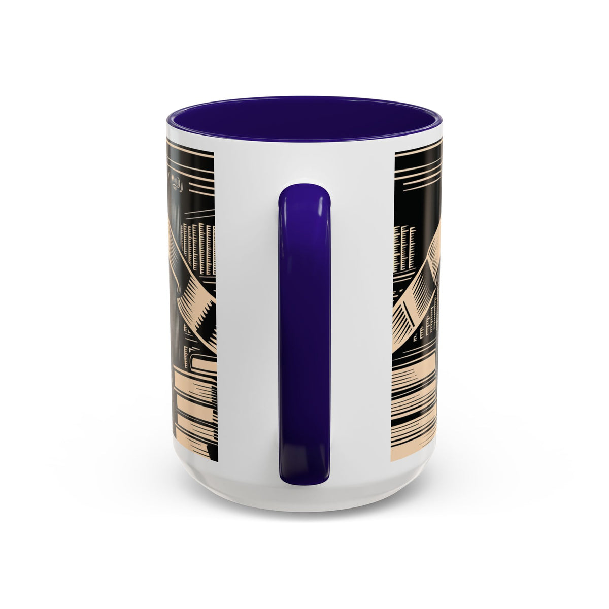 x Nevermore Raven woodcut illustration Mug | Edgar Allan Poe inspired