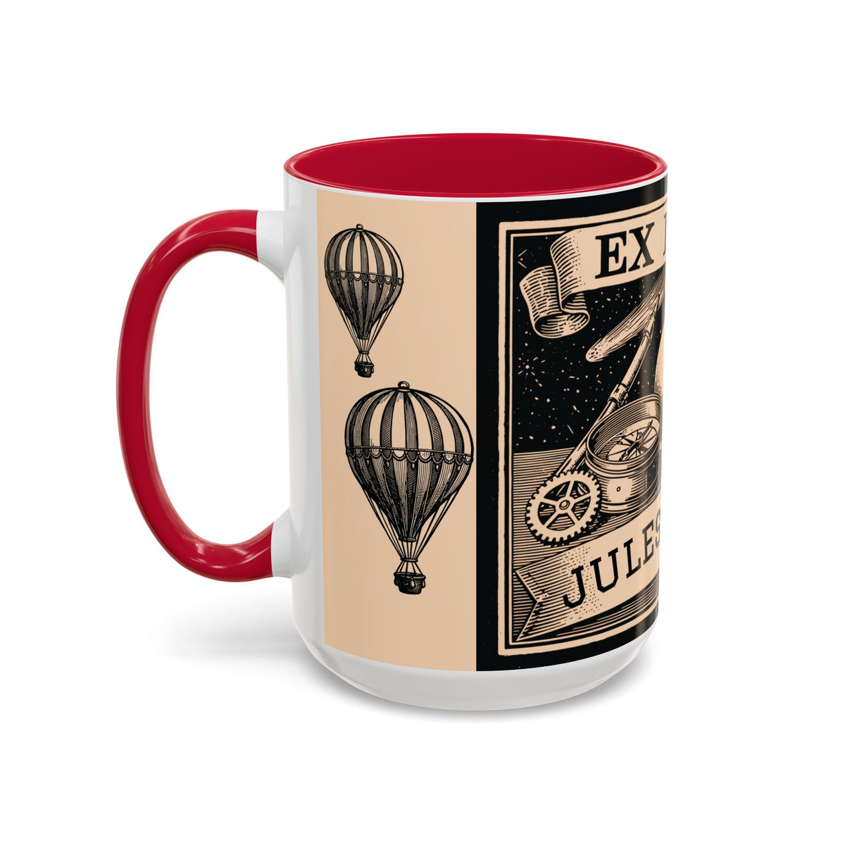 Jules Verne Ex Libris Vintage Science Fiction Coffee Mug (11oz & 15oz)