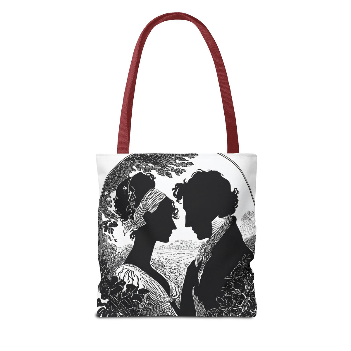 Silhouette Romance Tote Bag — Vintage Regency Couple