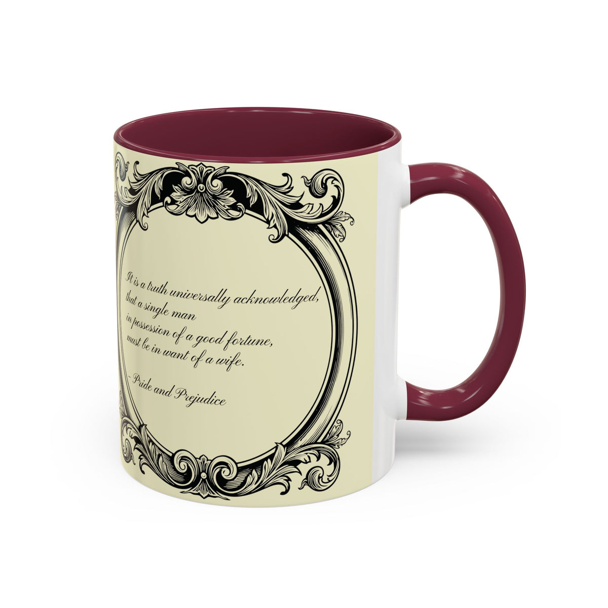 Pride and Prejudice Quote Mug — “Mr. Darcy at Pemberley” Vintage Jane Austen Coffee Cup (11oz/15oz)