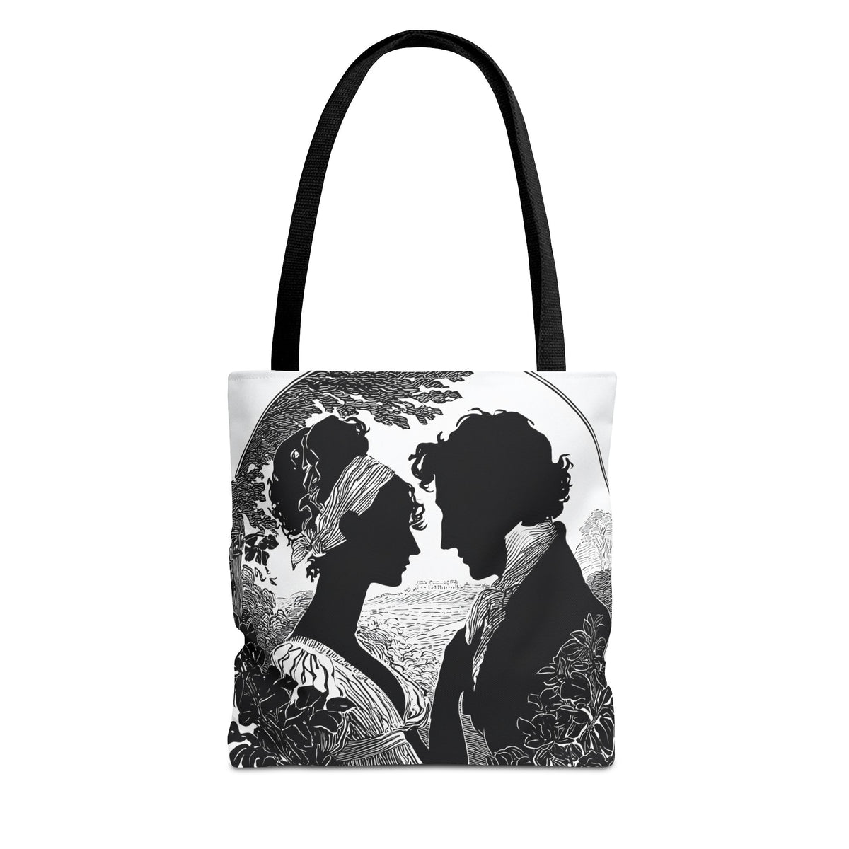 Silhouette Romance Tote Bag — Vintage Regency Couple