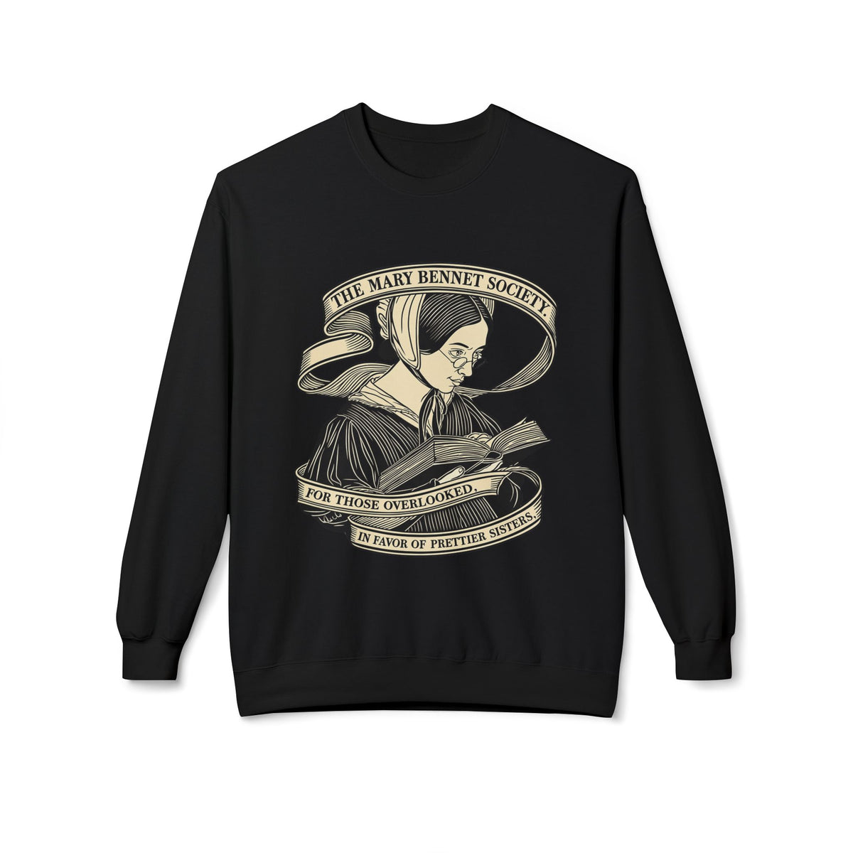 The Mary Bennet Society Literary Crewneck Sweatshirt — Vintage Booklover Reading Crew