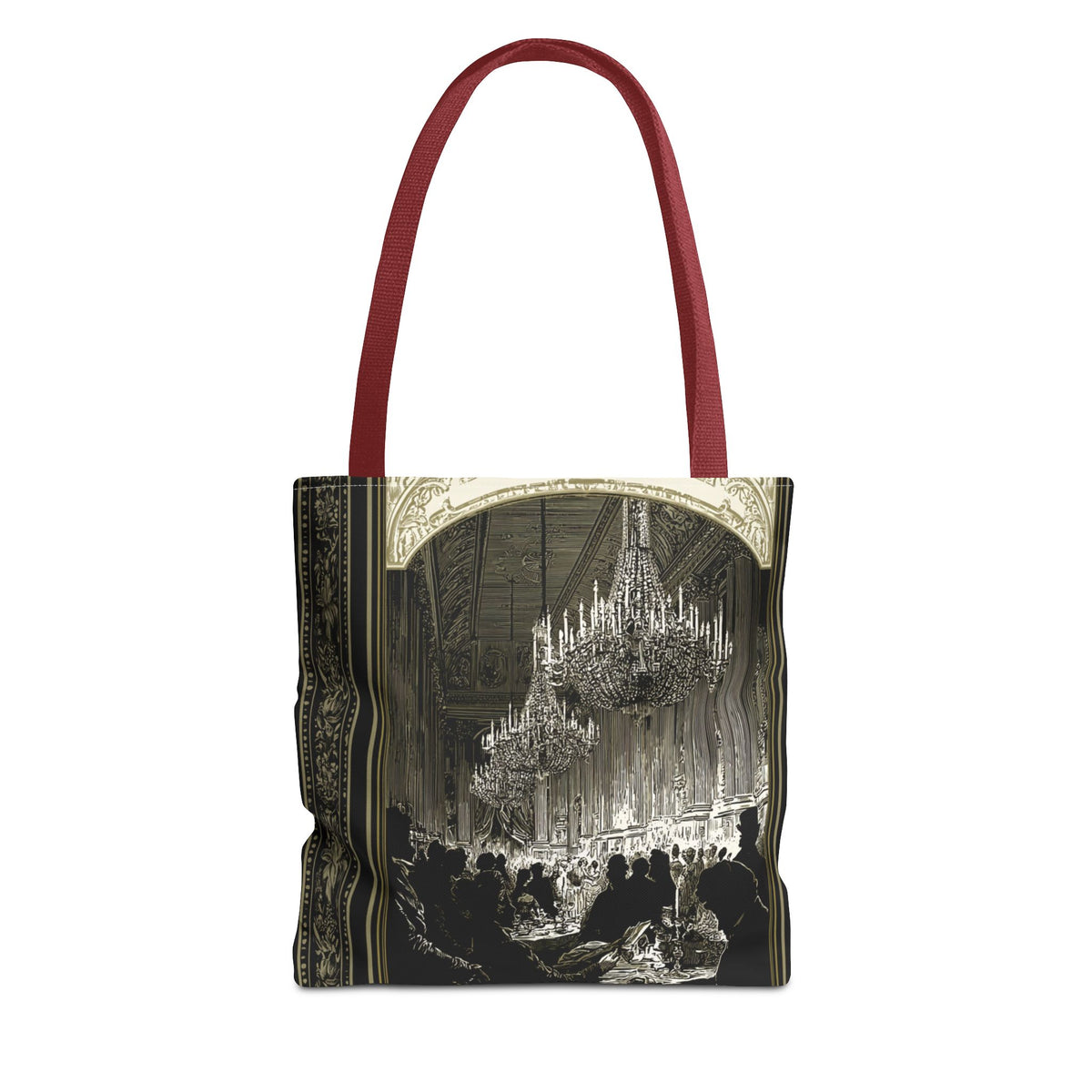Regency Ballroom Chandelier Tote Bag | Vintage Ballroom Scene