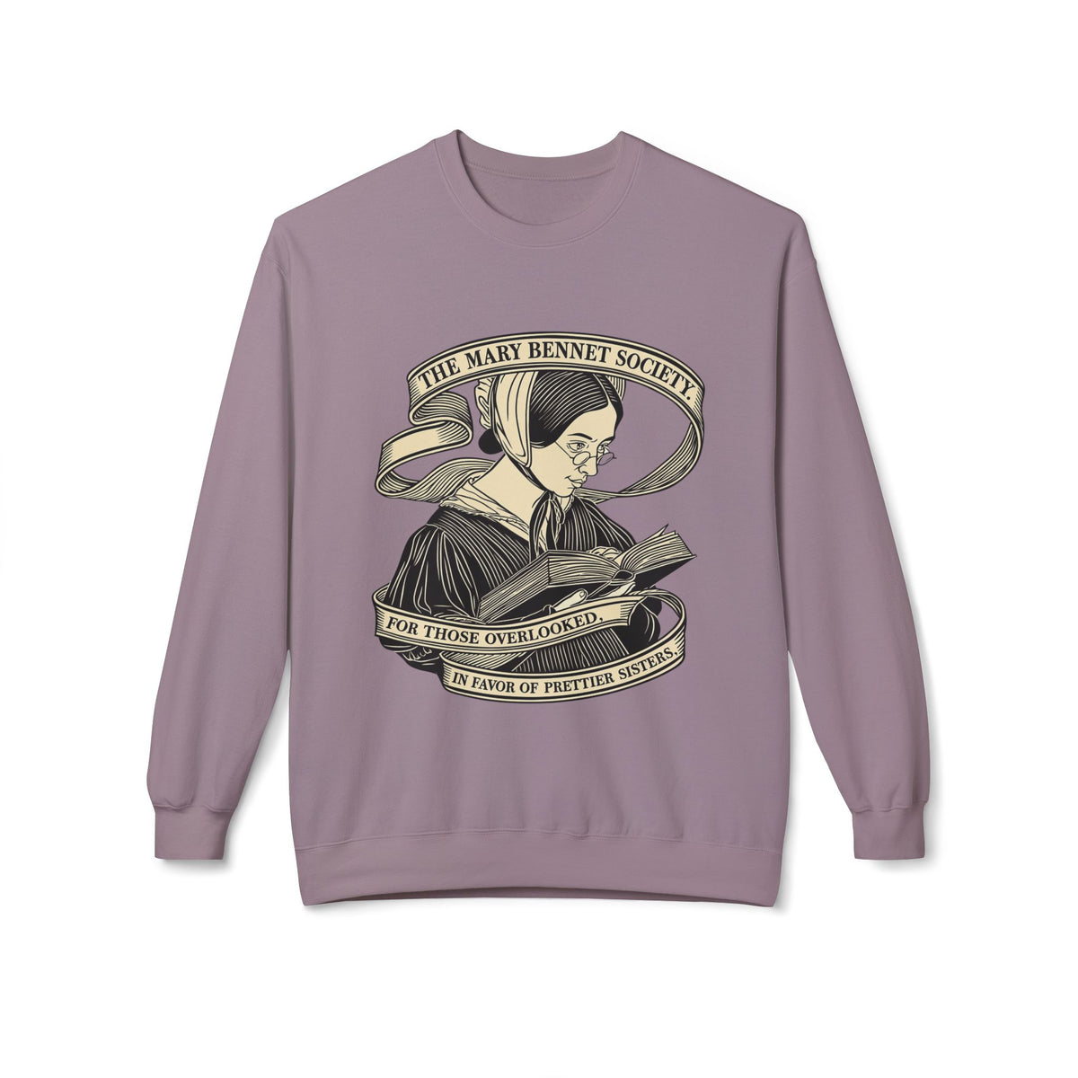 The Mary Bennet Society Literary Crewneck Sweatshirt — Vintage Booklover Reading Crew