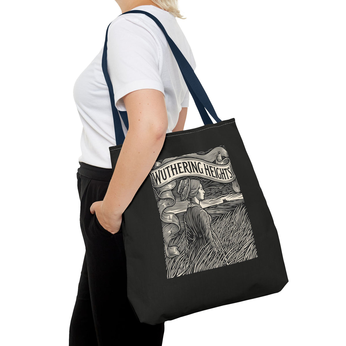 Wuthering Heights Illustrated Tote Bag — Gothic Novel Literary Canvas Tote