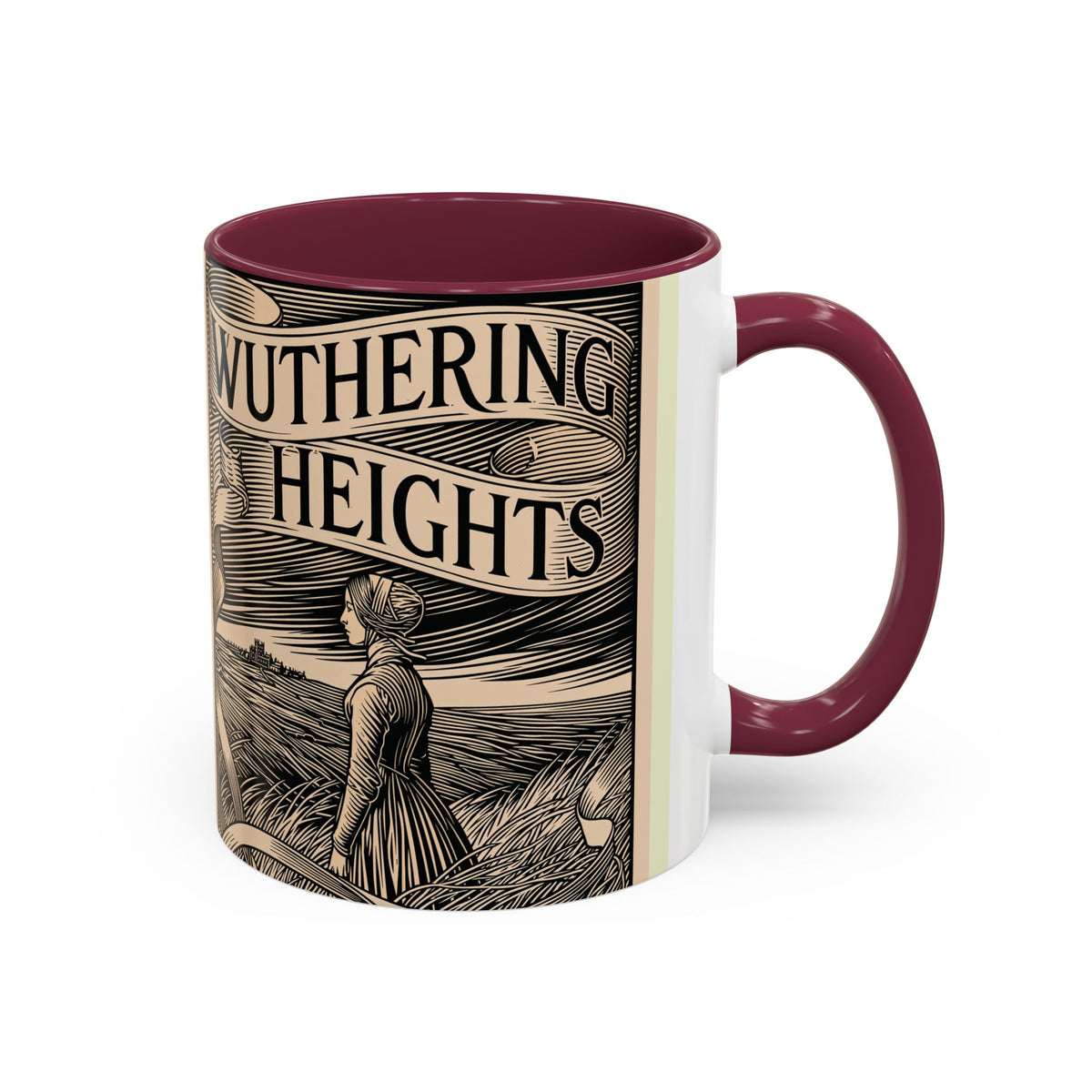 Wuthering Heights Literary Ceramic Mug — Classic Book Cover Coffee Cup (11oz/15oz)