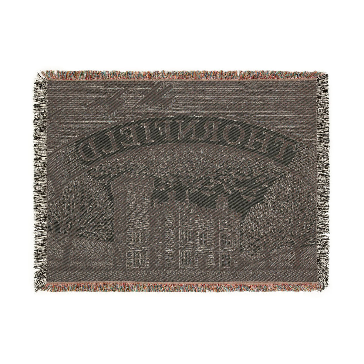 Thornfield Estate Woven Throw Blanket — Vintage Manor Tapestry Design