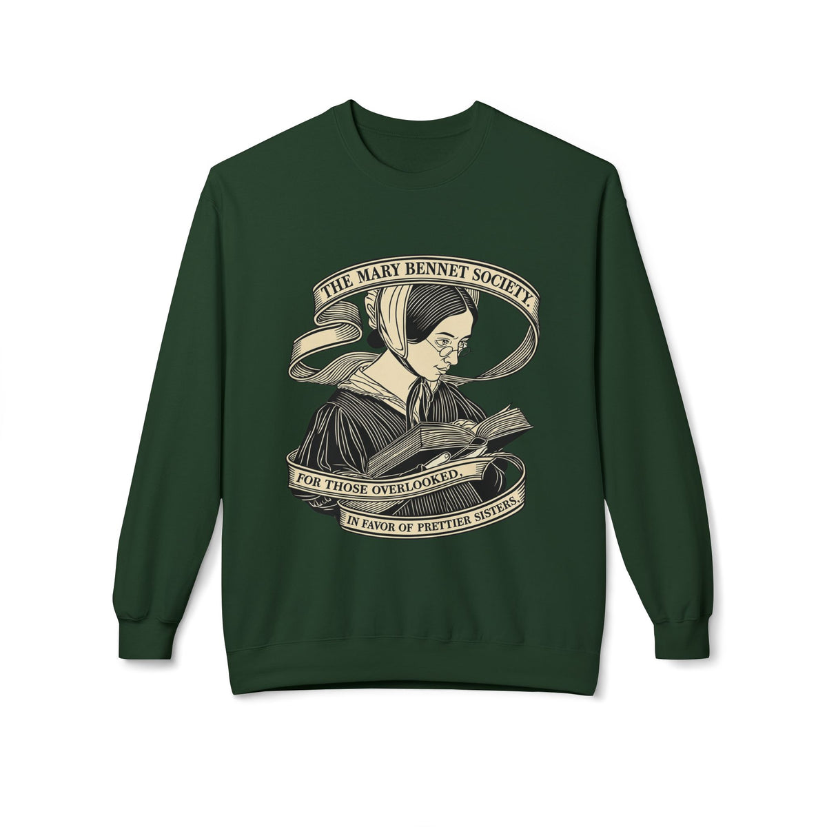 The Mary Bennet Society Literary Crewneck Sweatshirt — Vintage Booklover Reading Crew