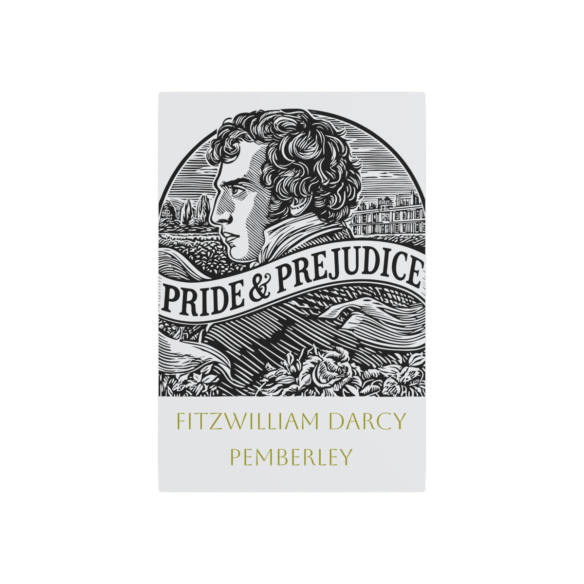 Fitzwilliam Darcy Pemberley Wall Plaque - Pride & Prejudice Metal Art Sign