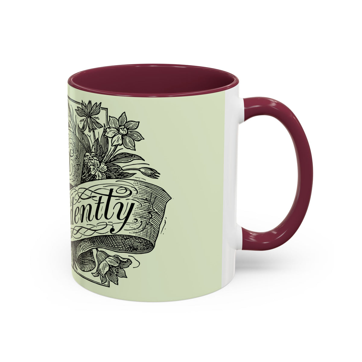 Most Ardently script banner floral Mug | Pink 11 or 15 oz.