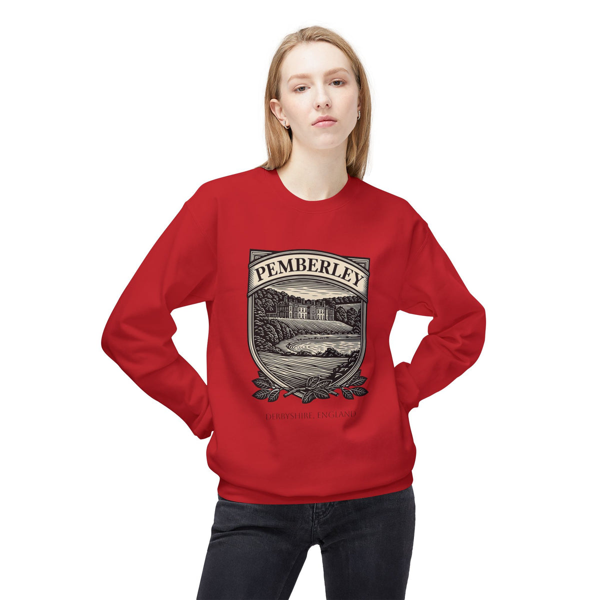 Pemberley Estate Crewneck Sweatshirt — Jane Austen Cozy Literary Pullover