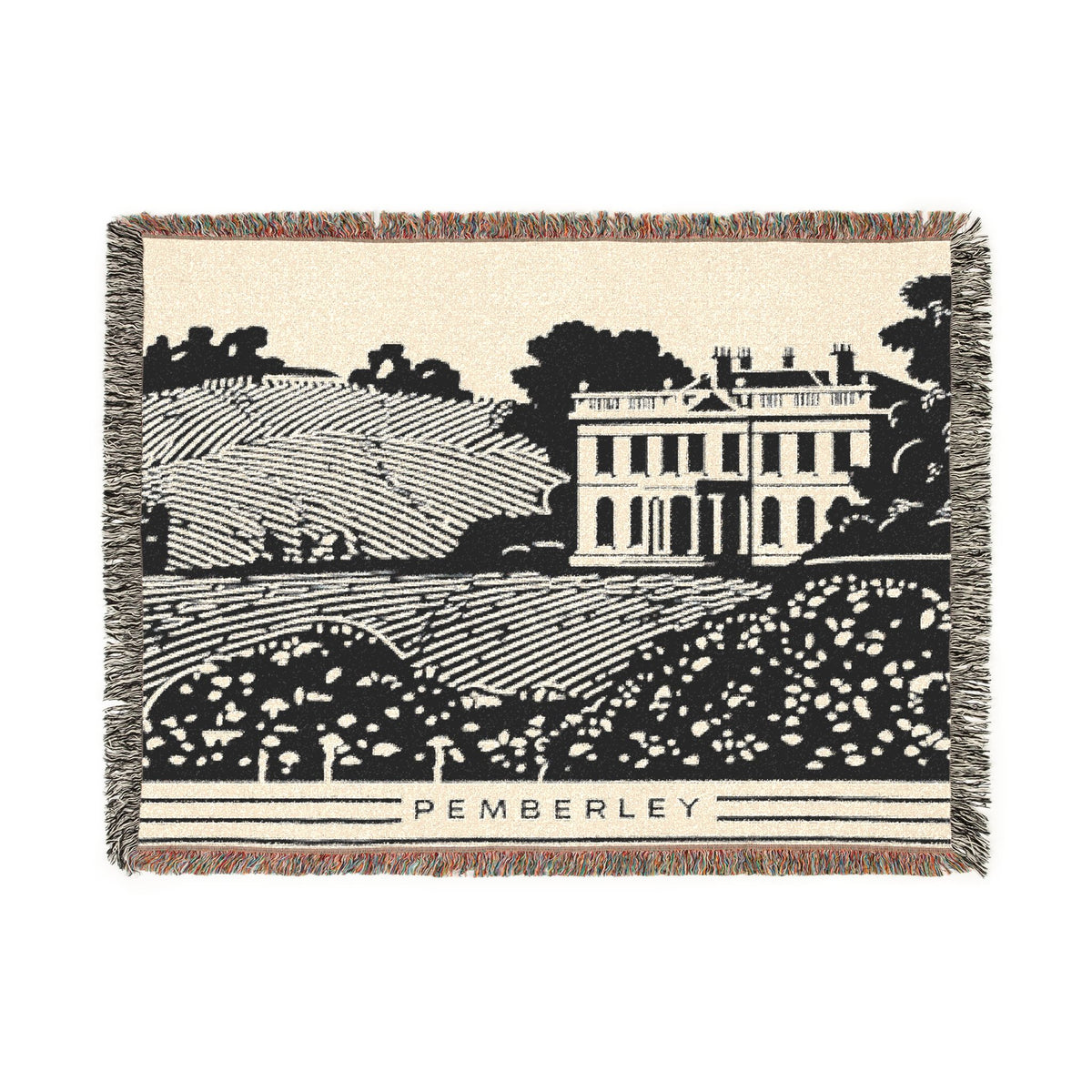 Pemberley Estate Woven Blanket | Vintage Manor Tapestry Throw