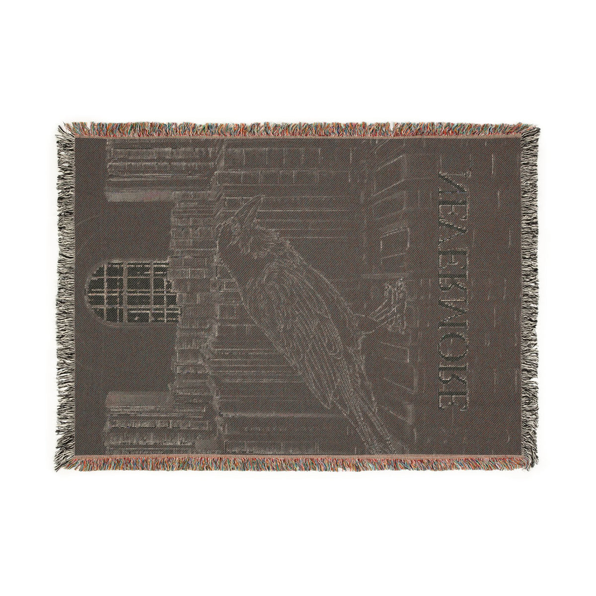 Nevermore Raven Woven Blanket | Gothic Poe Throw, Literary Decor