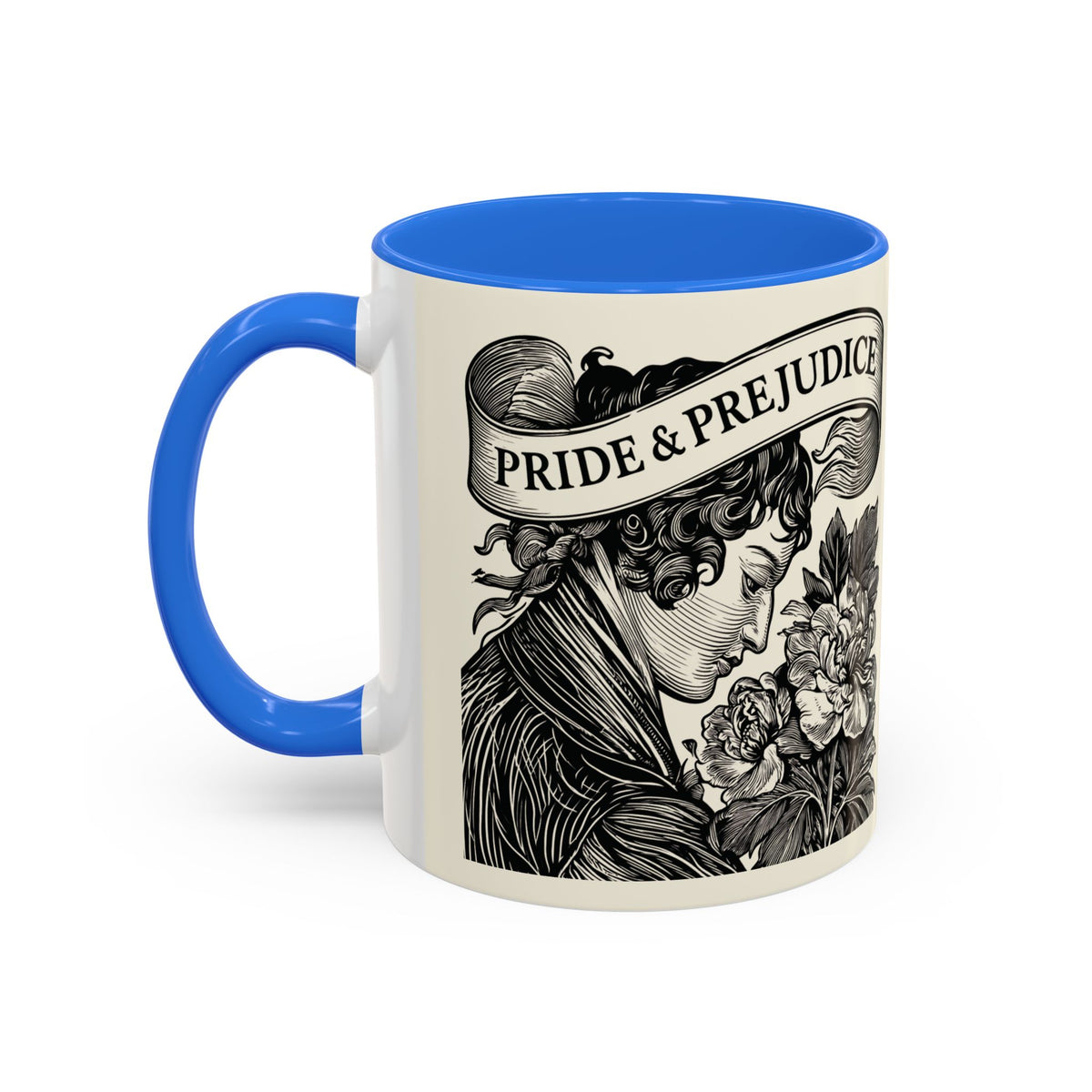 Quote from Pride & Prejudice Vintage Floral Mug — “Pride & Prejudice” Ceramic Book Lover Mug (11oz/15oz)