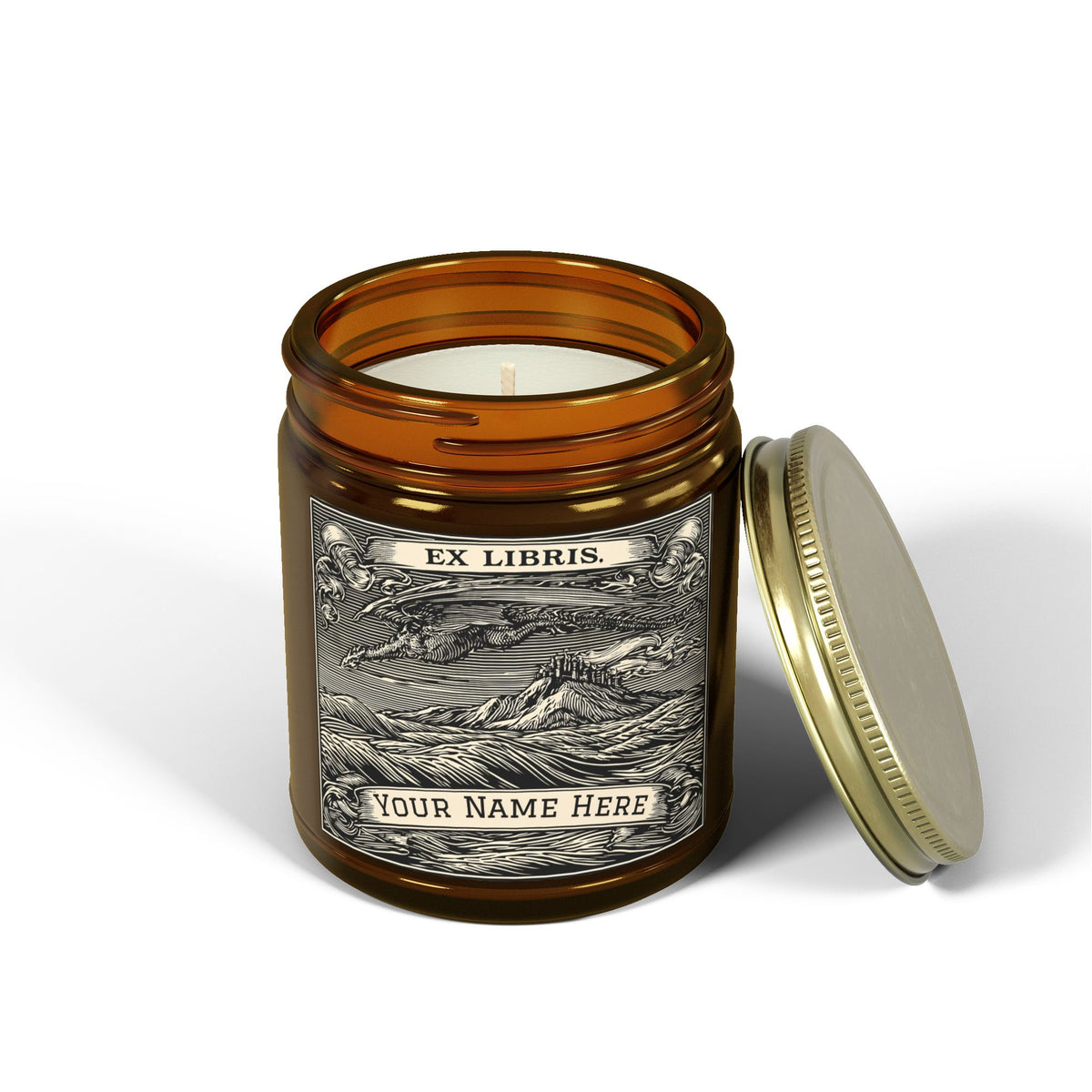Ex Libris Scented Candle — Personalized, 4oz/9oz