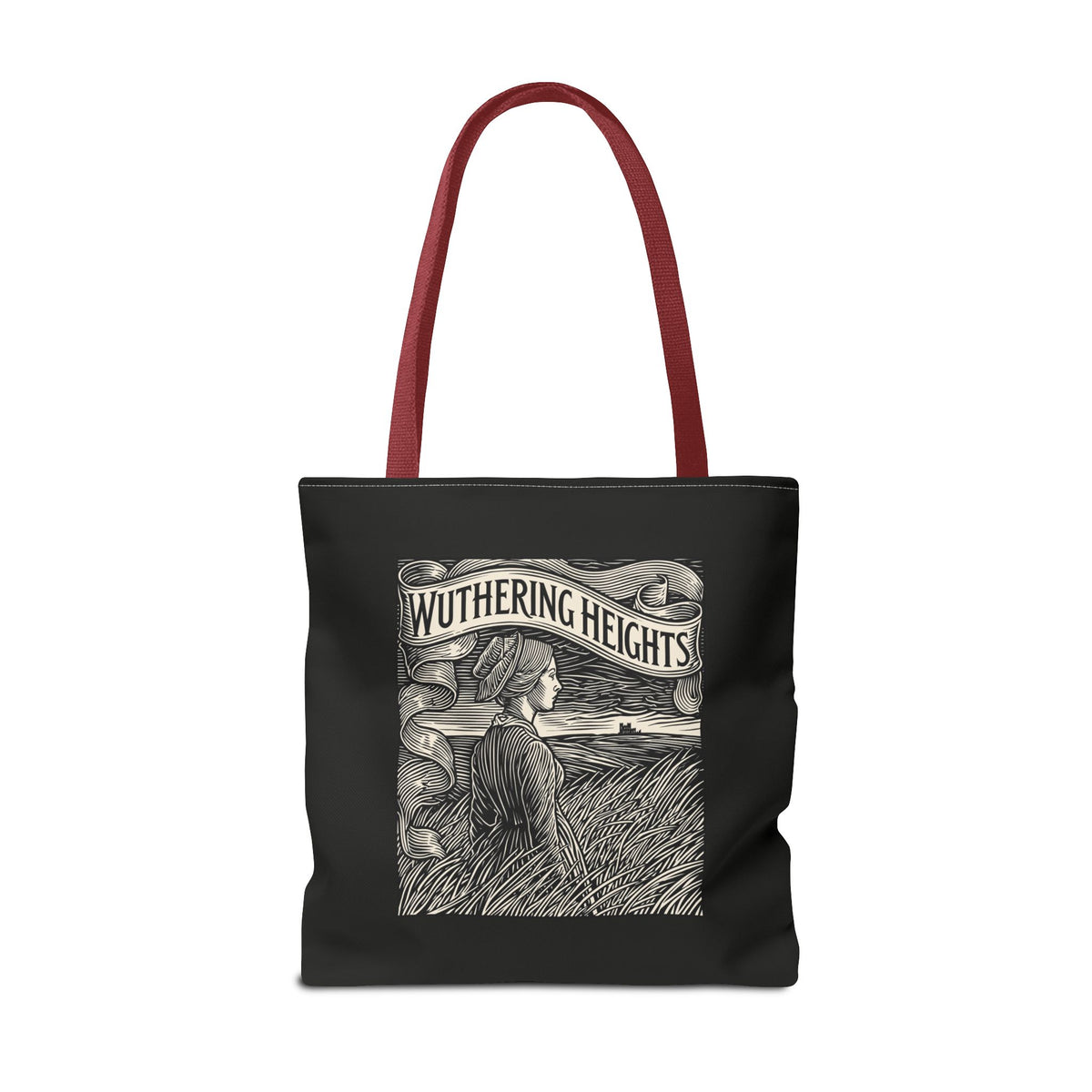 Wuthering Heights Illustrated Tote Bag — Gothic Novel Literary Canvas Tote