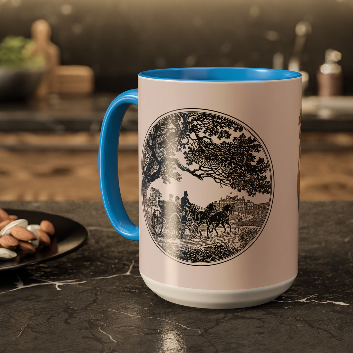 Romantic Vintage Silhouette Mug — "Most Ardently" Tea Coffee Cup (11oz/15oz)