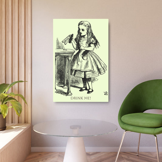 Alice in Wonderland 'Drink Me' Metal Art Sign
