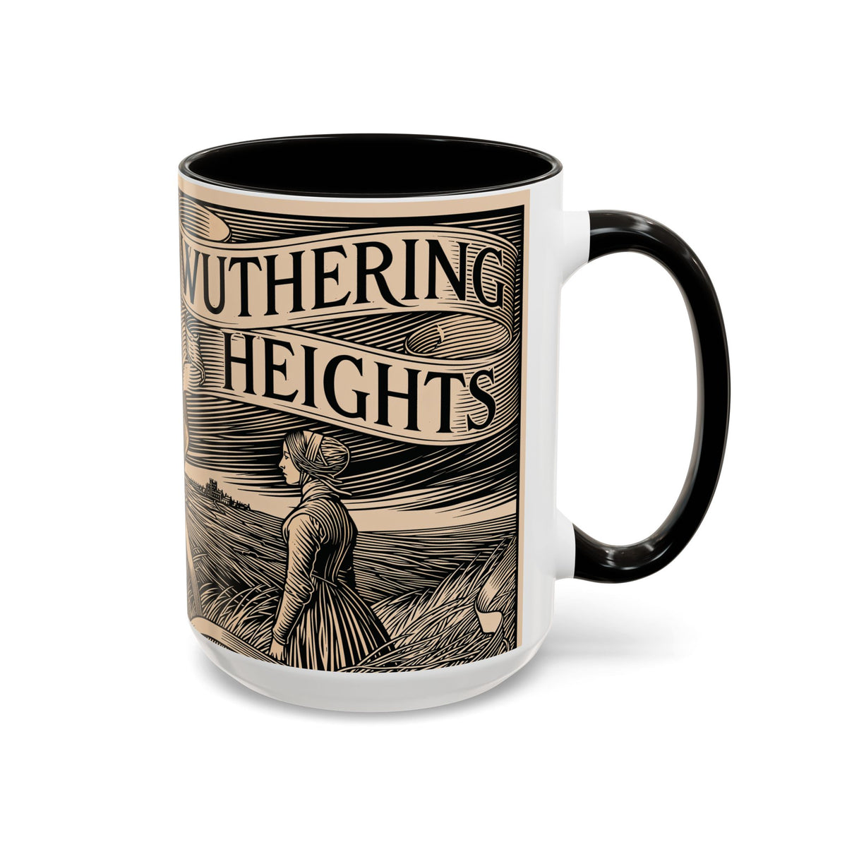 Wuthering Heights Literary Ceramic Mug — Classic Book Cover Coffee Cup (11oz/15oz)
