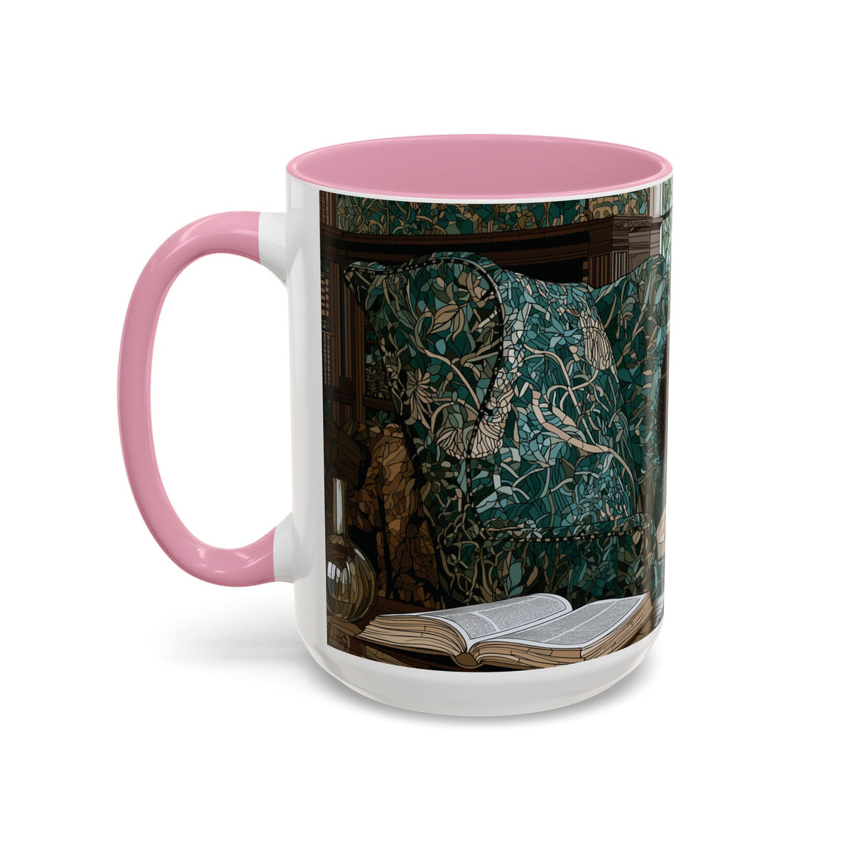 Cozy Reading Nook Cat Mug | Ceramic Coffee Cup 11oz 15oz