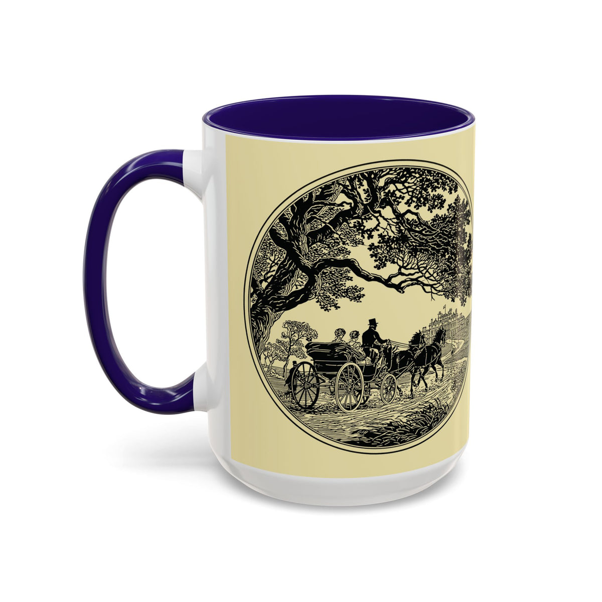 Vintage 'Barely Tolerable' Illustration Coffee Mug (11oz/15oz)