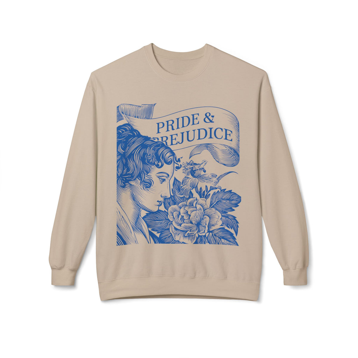 Pride & Prejudice Floral Sweatshirt — Jane Austen Booklover Crewneck (Derbyshire Coordinates)