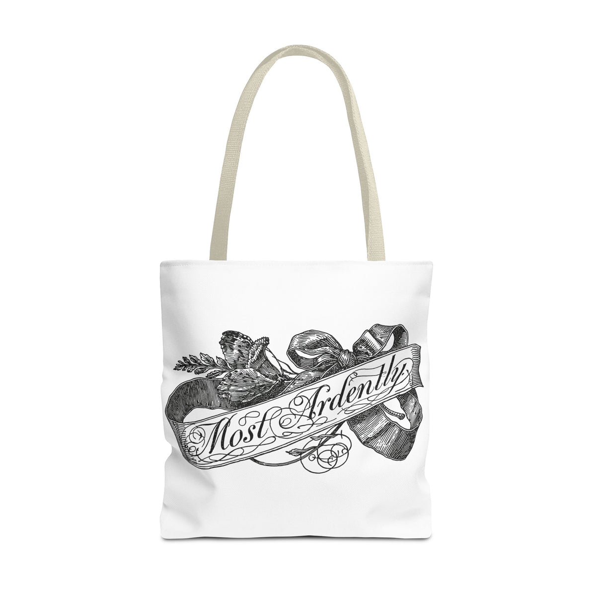 Regency Ribbon Banner Tote — Most Ardently