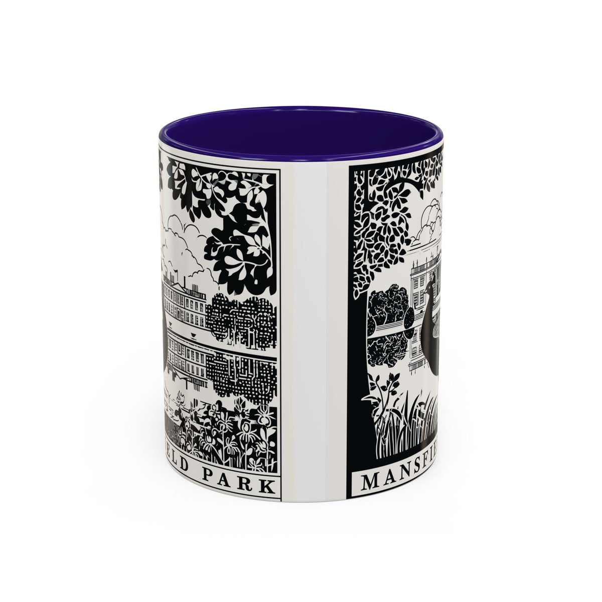 Mansfield Park Peacock Illustration Mug | Vintage Etching Wraparound