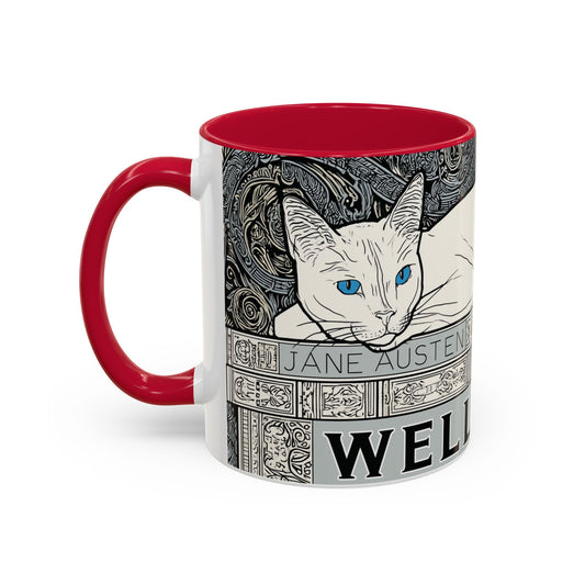 Well Read Siamese Cat Mug | Color Accent Ceramic Mug