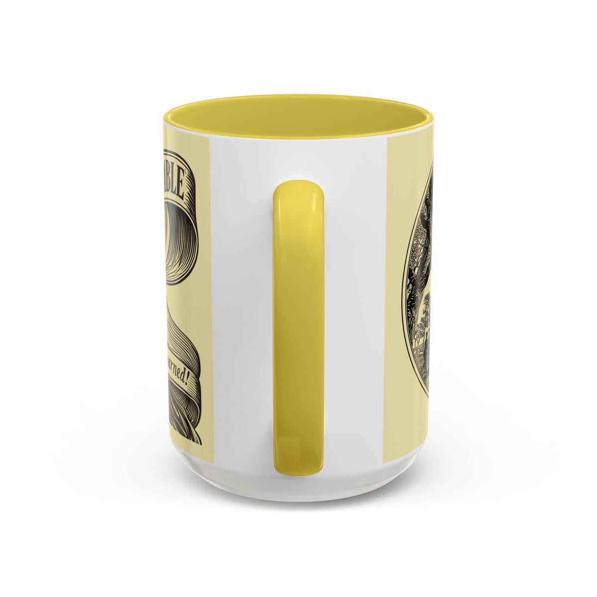 Vintage 'Barely Tolerable' Illustration Coffee Mug (11oz/15oz)