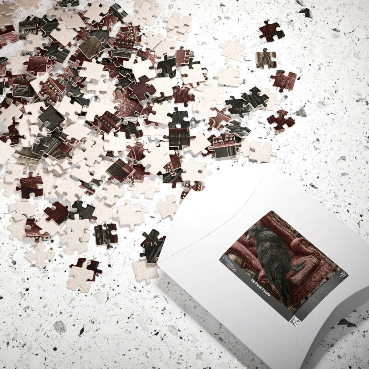 Poe's Raven on Armchair - Nevermore Puzzle