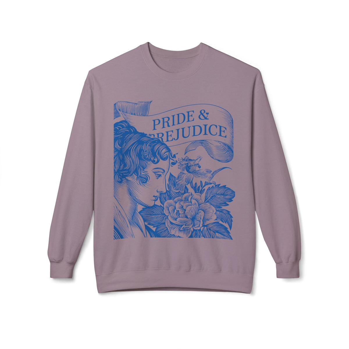 Pride & Prejudice Floral Sweatshirt — Jane Austen Booklover Crewneck (Derbyshire Coordinates)