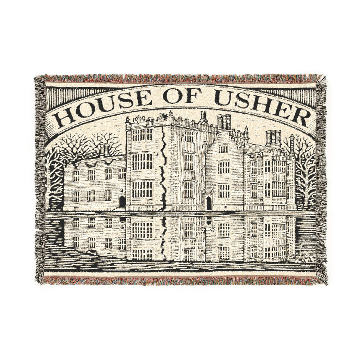 House of Usher - Woven Blanket | Edgar Allan Poe Gothic Manor Throw