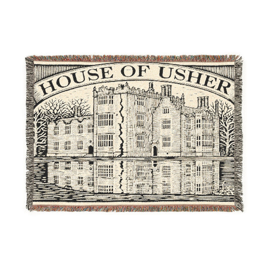 House of Usher - Woven Blanket | Edgar Allan Poe Gothic Manor Throw