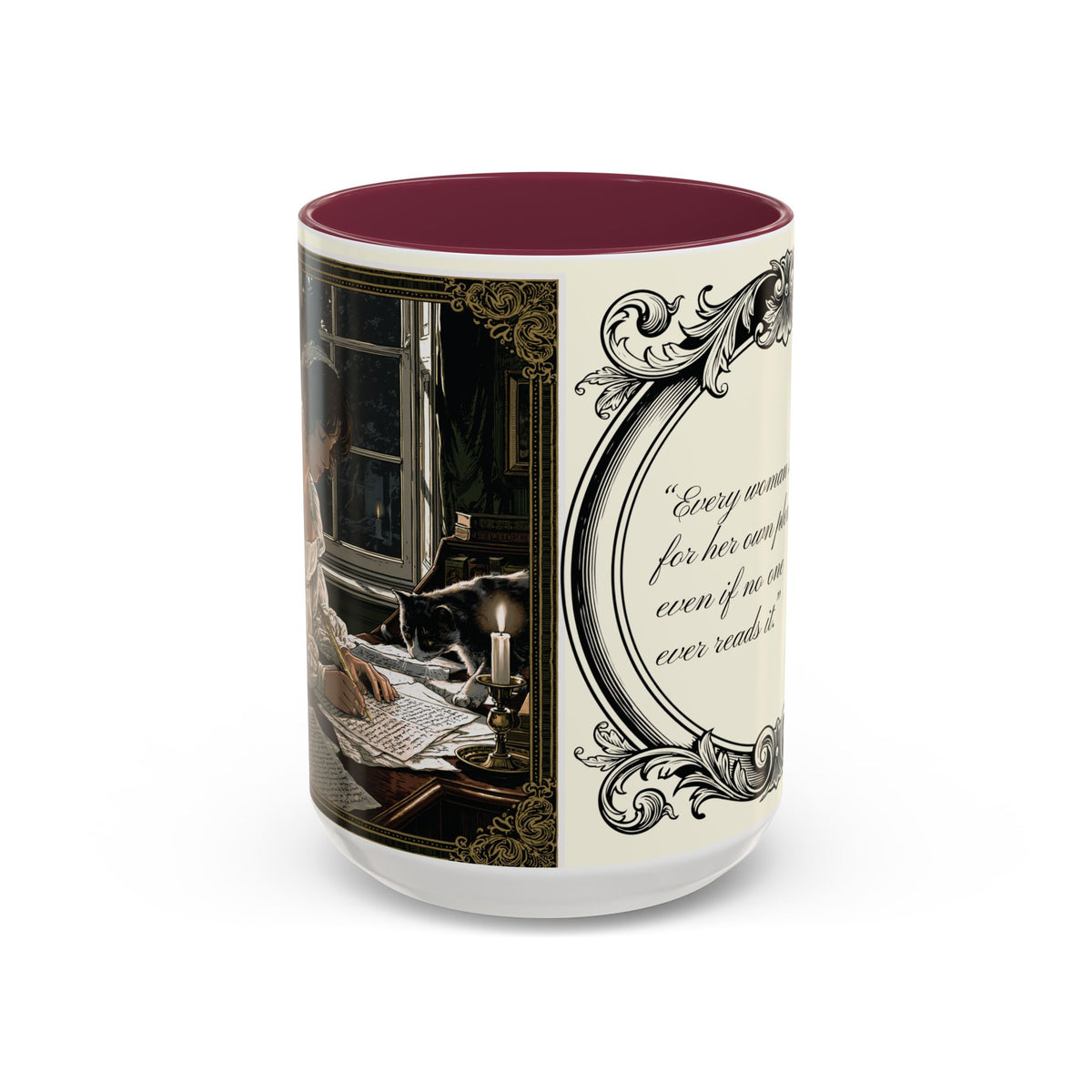 Jane Austen Quote Mug — “Every woman should write...” (11oz & 15oz)