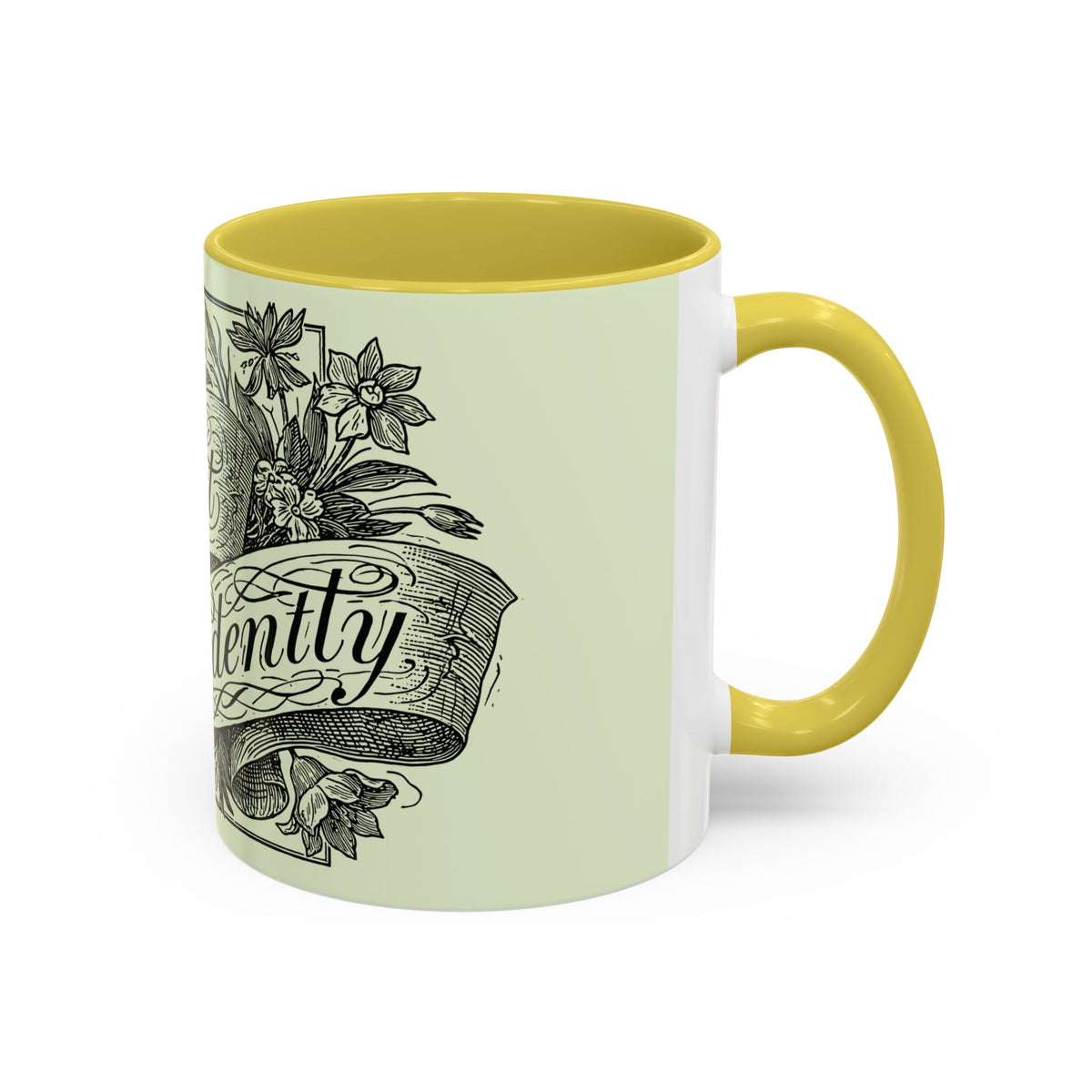Most Ardently script banner floral Mug | Pink 11 or 15 oz.