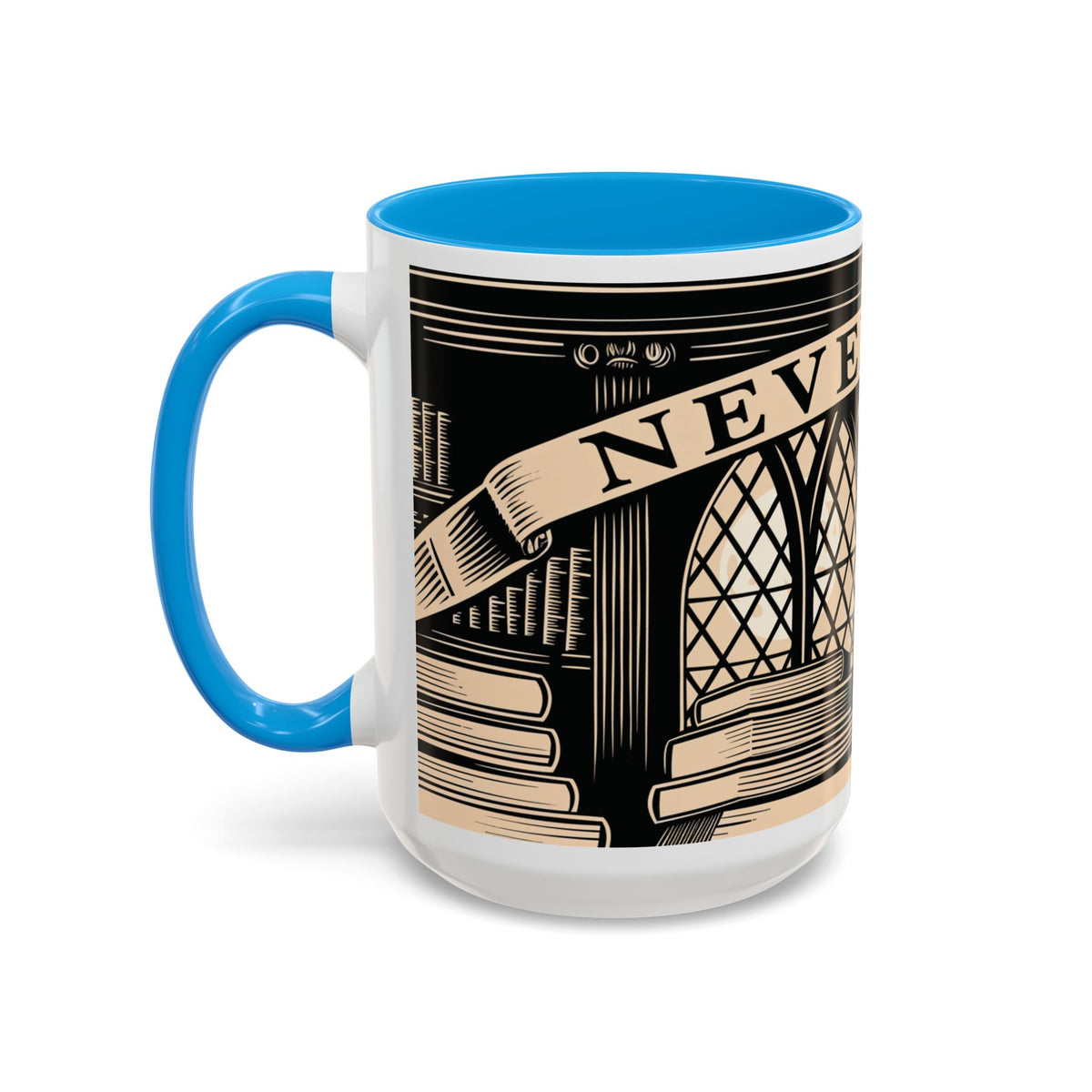 x Nevermore Raven woodcut illustration Mug | Edgar Allan Poe inspired