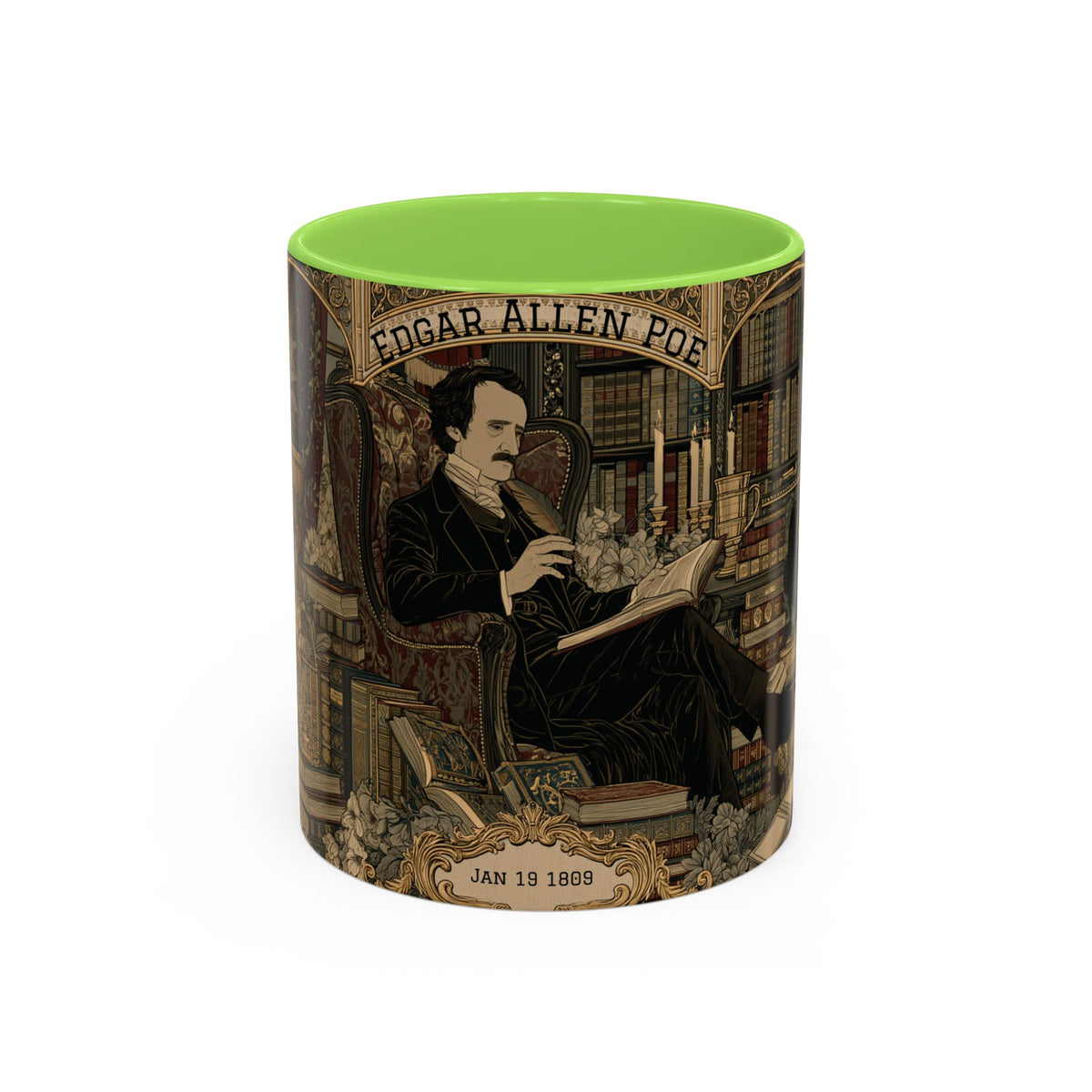 Edgar Allan Poe portrait Mug | Literary Gothic coffee mug