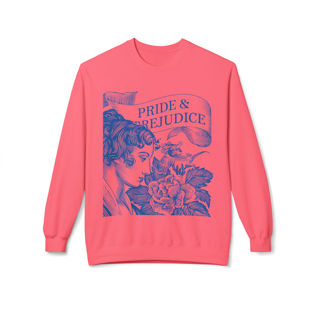 Pride & Prejudice Floral Sweatshirt — Jane Austen Booklover Crewneck (Derbyshire Coordinates)