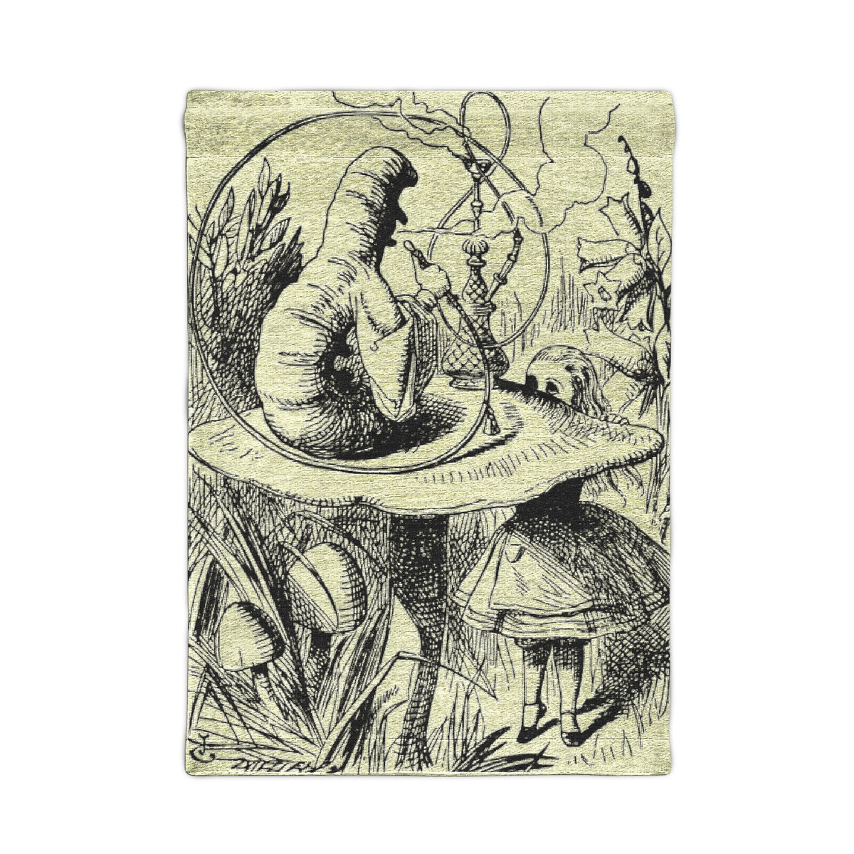 Woven Mushroom Forest Tapestry – Boho Botanical Wall Hanging