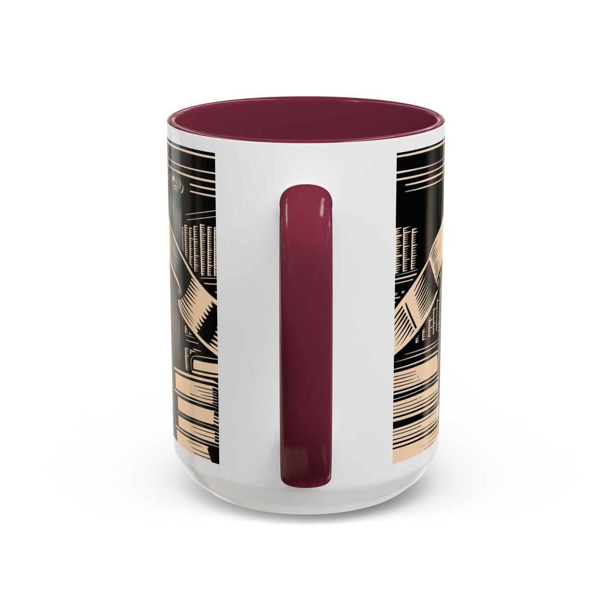 x Nevermore Raven woodcut illustration Mug | Edgar Allan Poe inspired