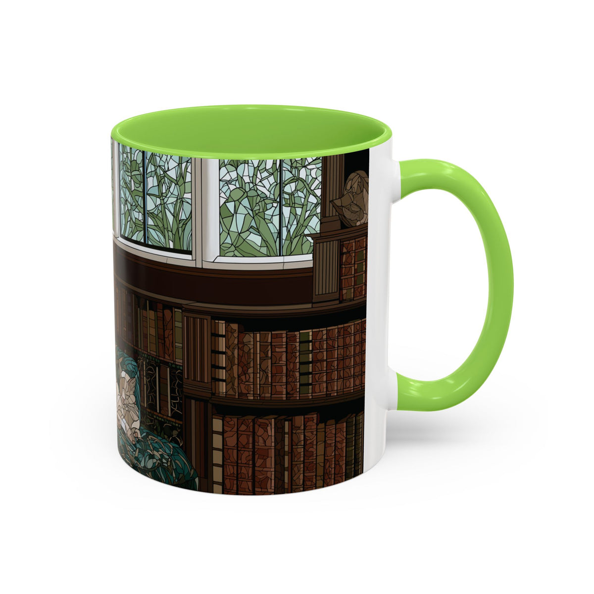 Cozy Reading Nook Cat Mug | Ceramic Coffee Cup 11oz 15oz