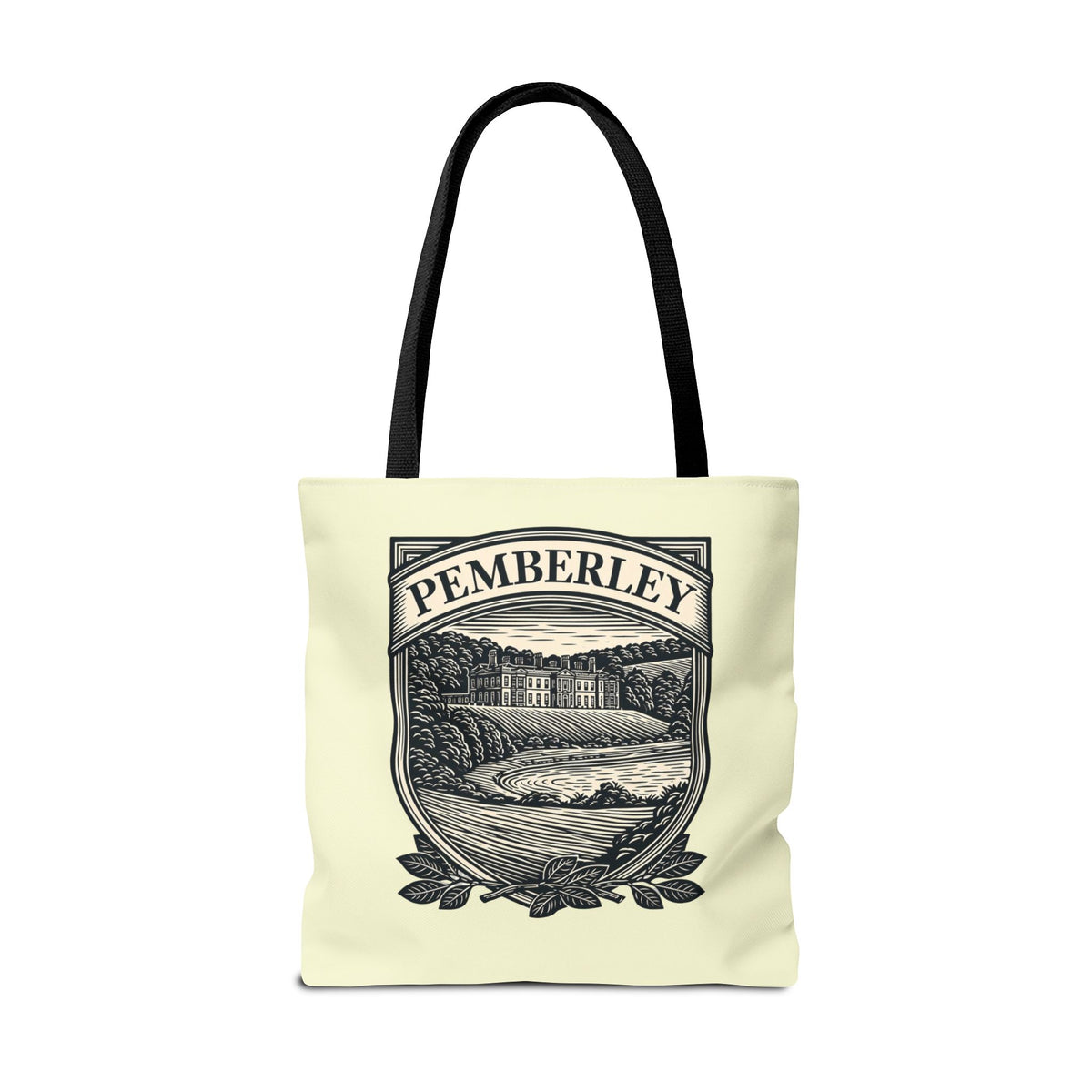Pemberley Crest Tote Bag — Regency Manor Vintage Shield Canvas Tote