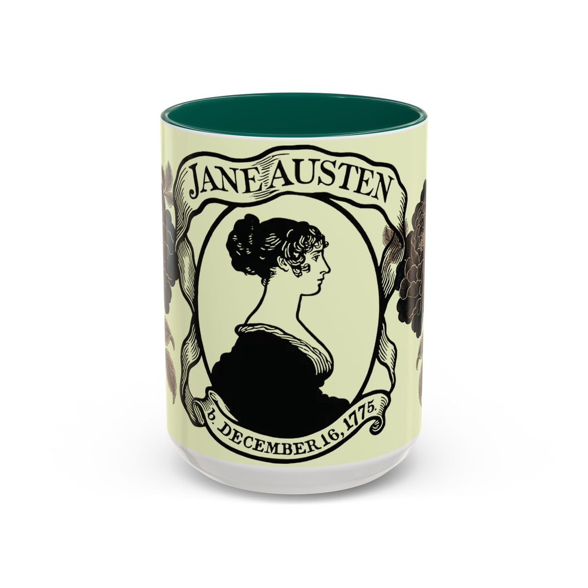 Jane Austen Portrait Ceramic Mug — Literary Tea & Coffee Cup (11oz/15oz)
