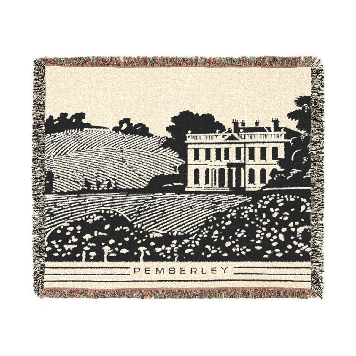 Pemberley Estate Woven Blanket | Vintage Manor Tapestry Throw