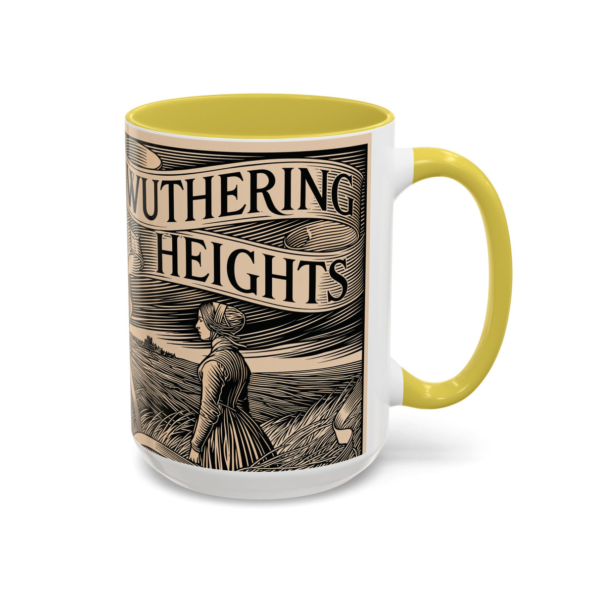 Wuthering Heights Literary Ceramic Mug — Classic Book Cover Coffee Cup (11oz/15oz)