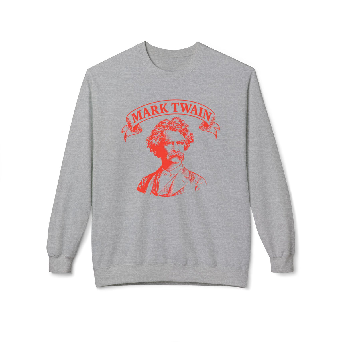 Mark Twain Crewneck Sweatshirt — "Good Friends, Good Books..." Literary Quote Pullover