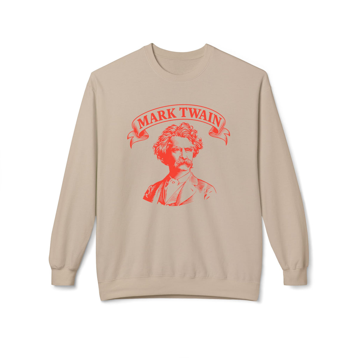 Mark Twain Crewneck Sweatshirt — "Good Friends, Good Books..." Literary Quote Pullover