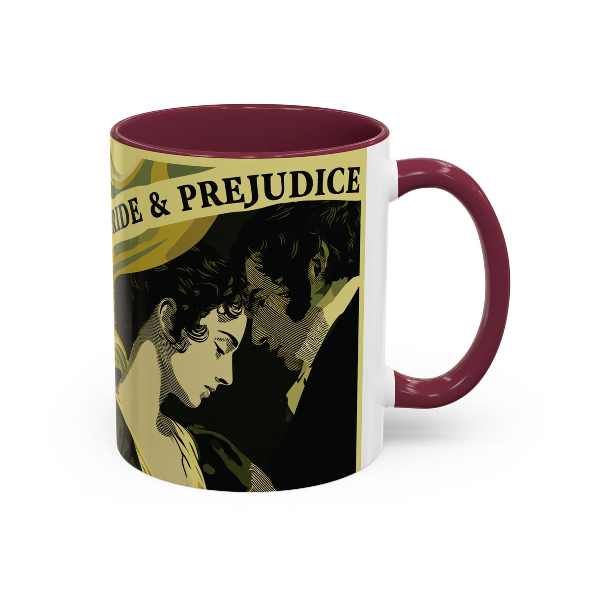Pride & Prejudice Ceramic Mug – Jane Austen Vintage Romance Coffee Cup