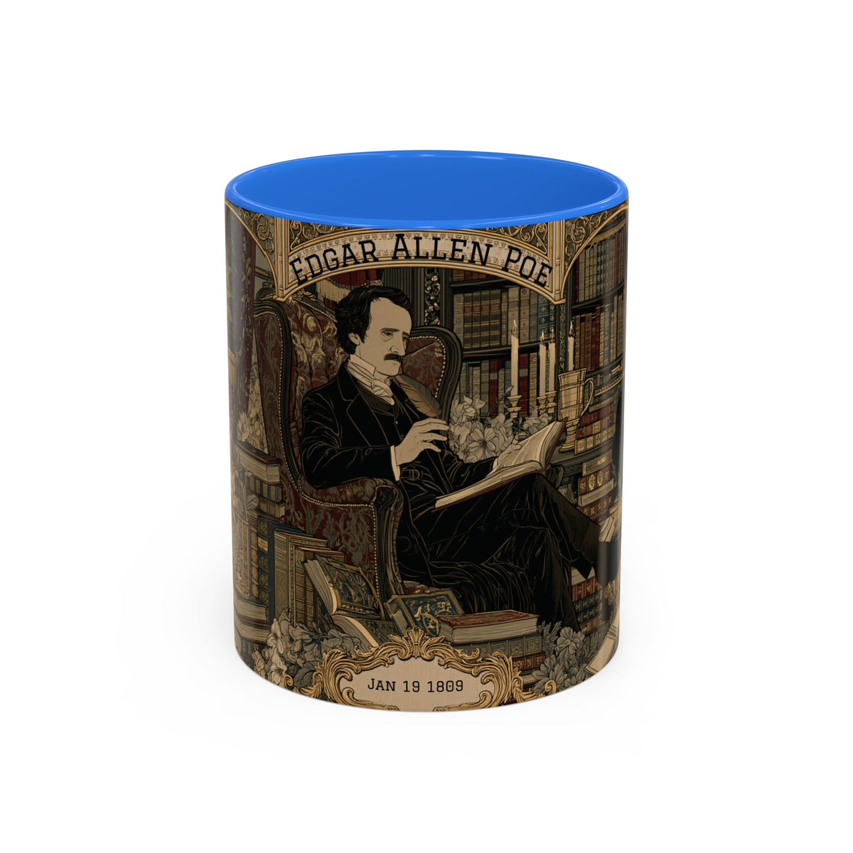 Edgar Allan Poe portrait Mug | Literary Gothic coffee mug
